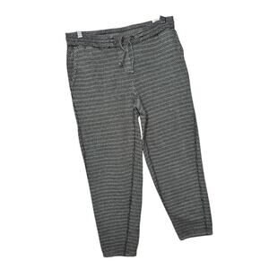 Roots, Canada, Joggers Women's Sz MED Black, And White Geometric Pant- Pockets